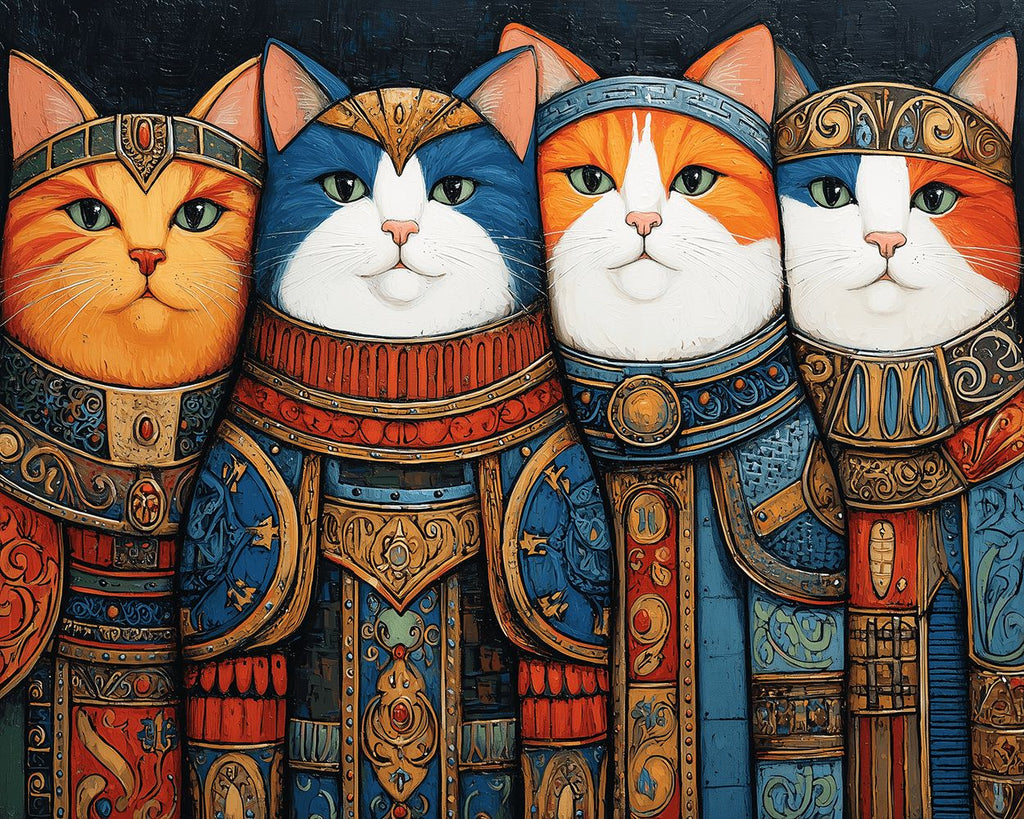 Gorgeous Cat Soldiers Paint by Numbers