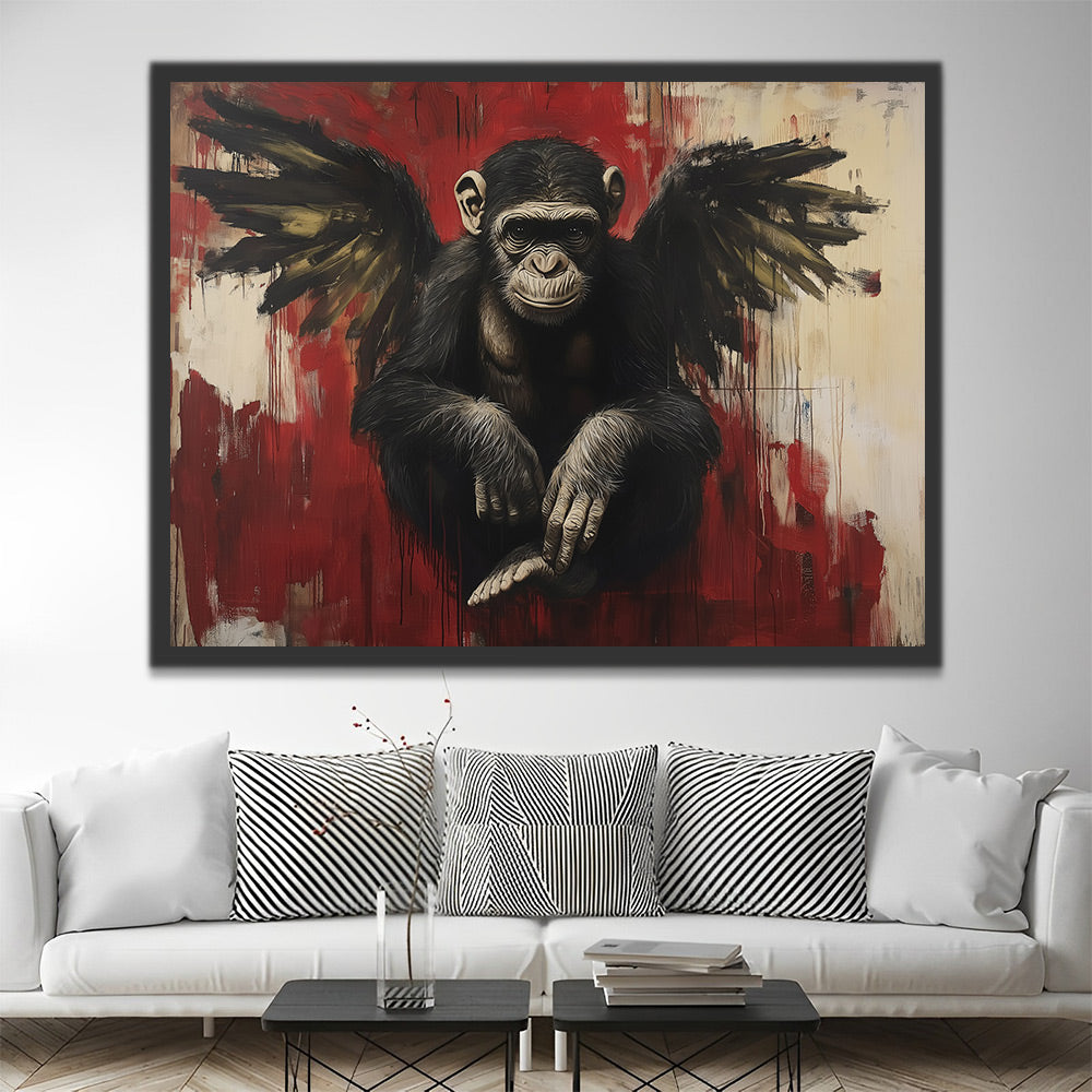 Graffiti Angel Gorilla Paint by Numbers