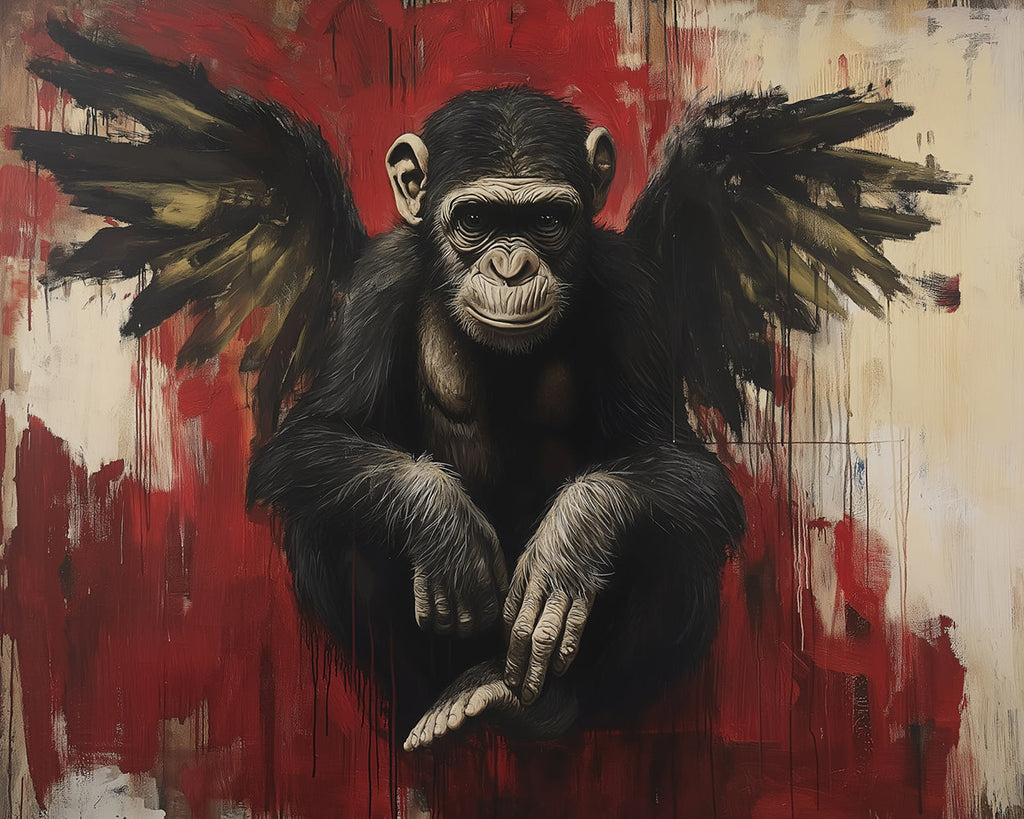 Graffiti Angel Gorilla Paint by Numbers