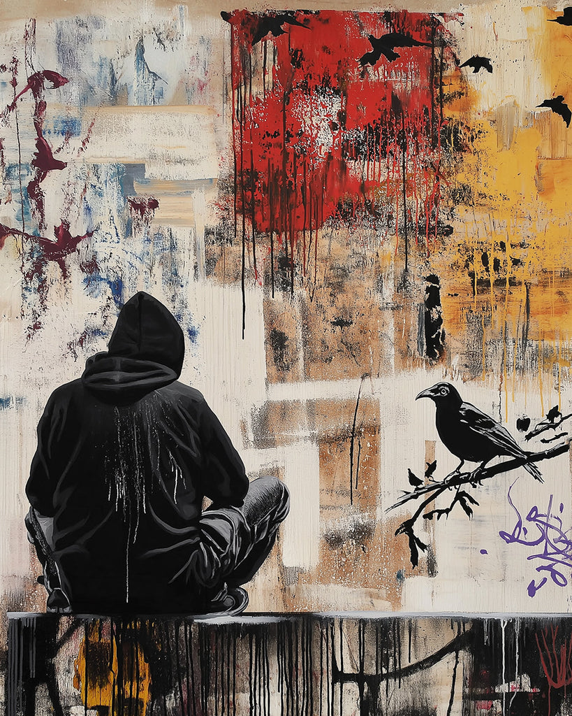 Graffiti Man and Crow Paint by Numbers