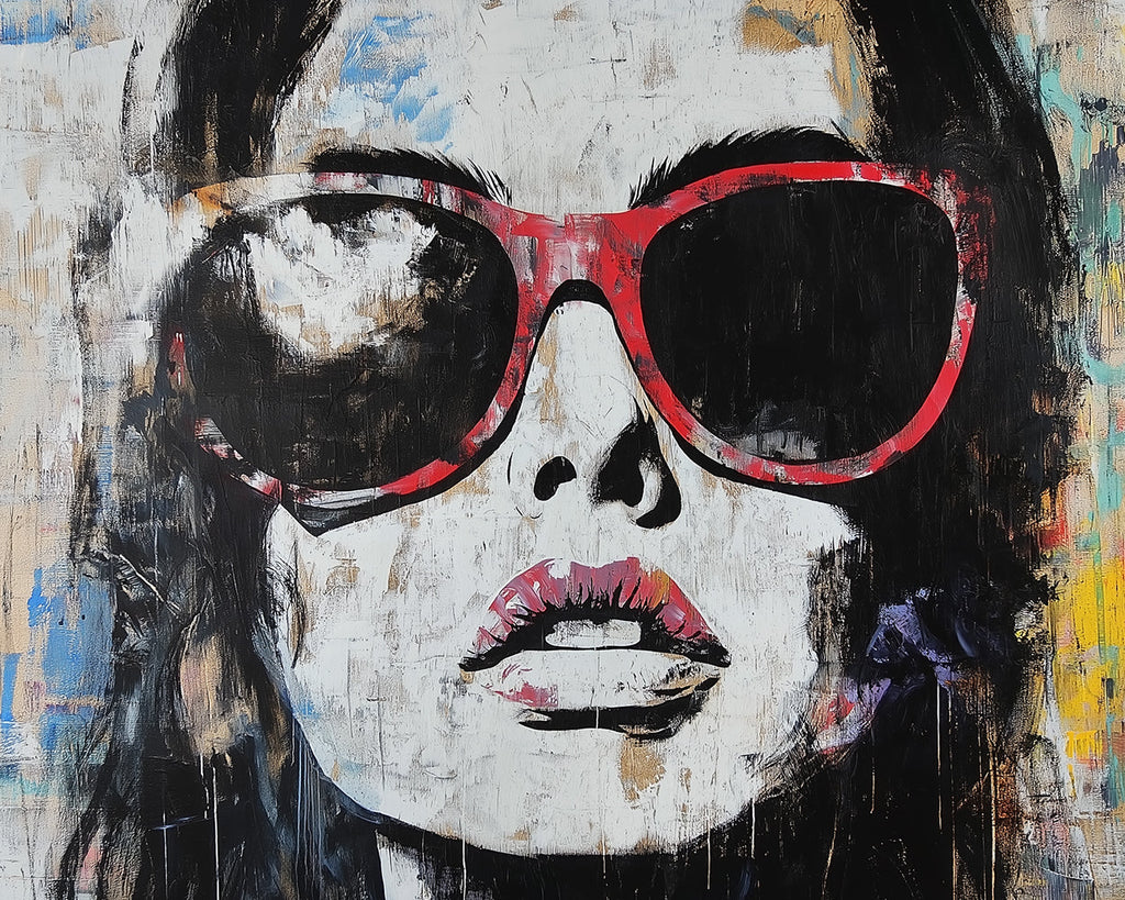 Graffiti of Cool Woman Wearing Sunglasses Paint by Numbers