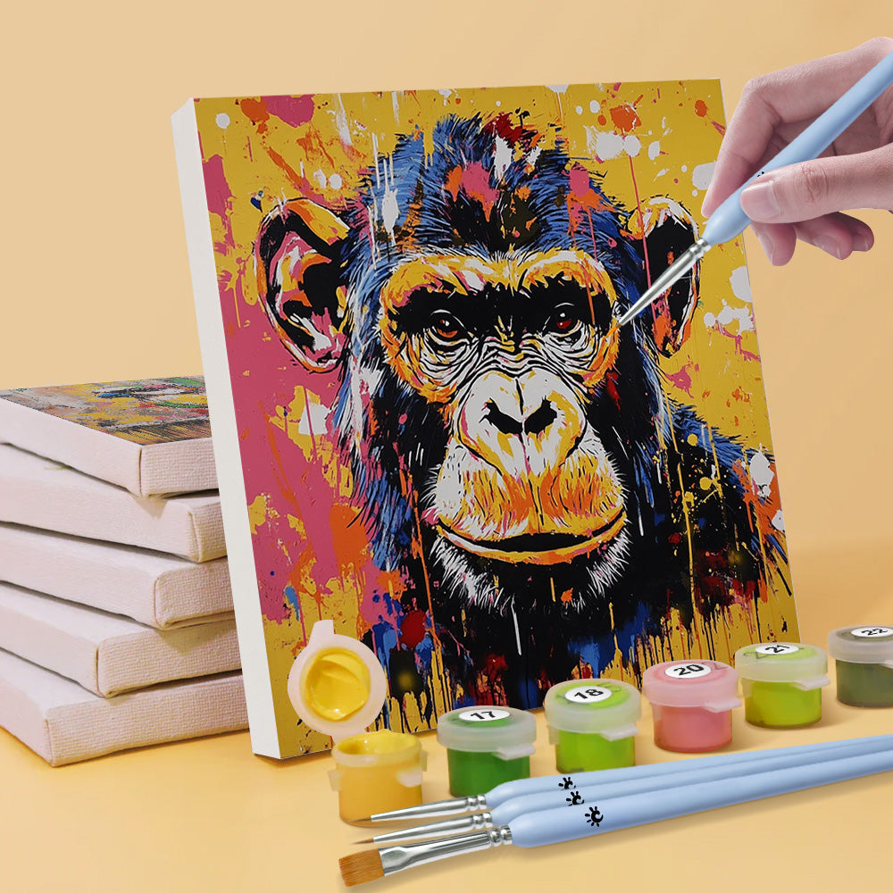Graffiti Style Animals 6 Pieces Mini Paint by Numbers