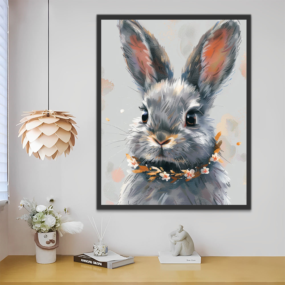 Gray Rabbit Paint by Numbers