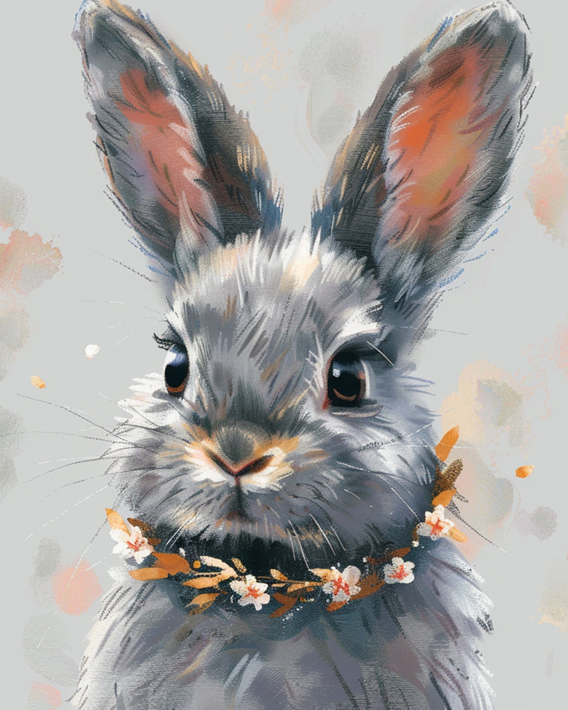 Gray Rabbit Paint by Numbers