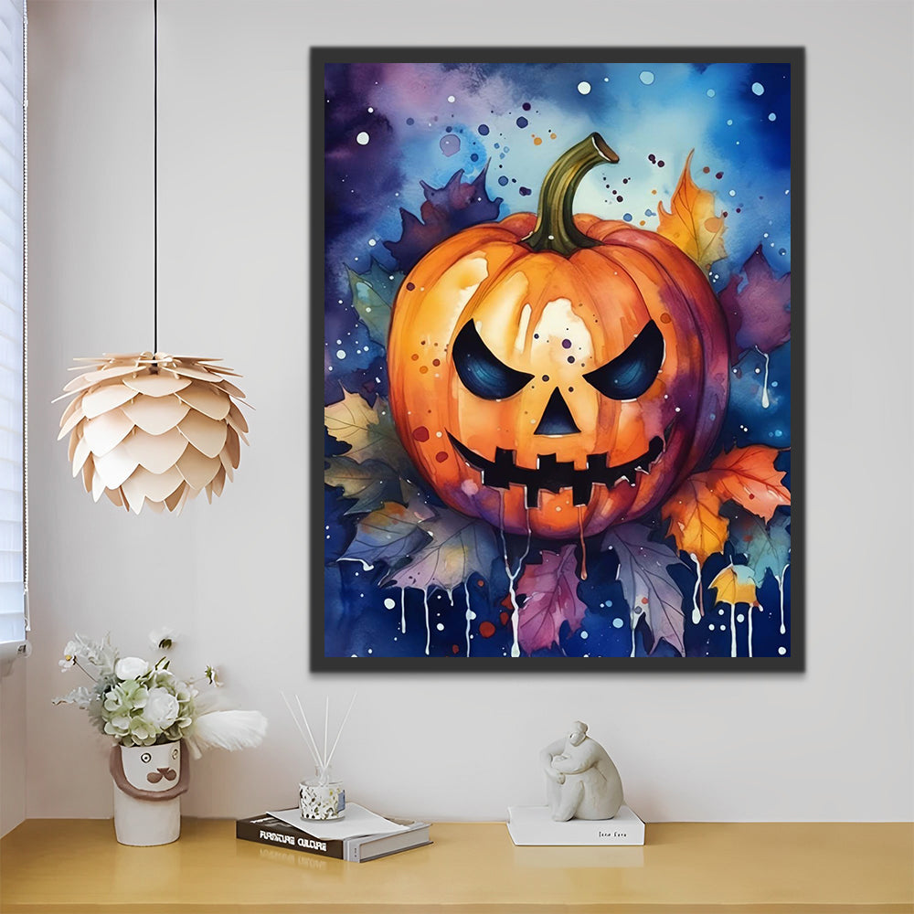 Halloween Pumpkin Lantern Paint by Numbers