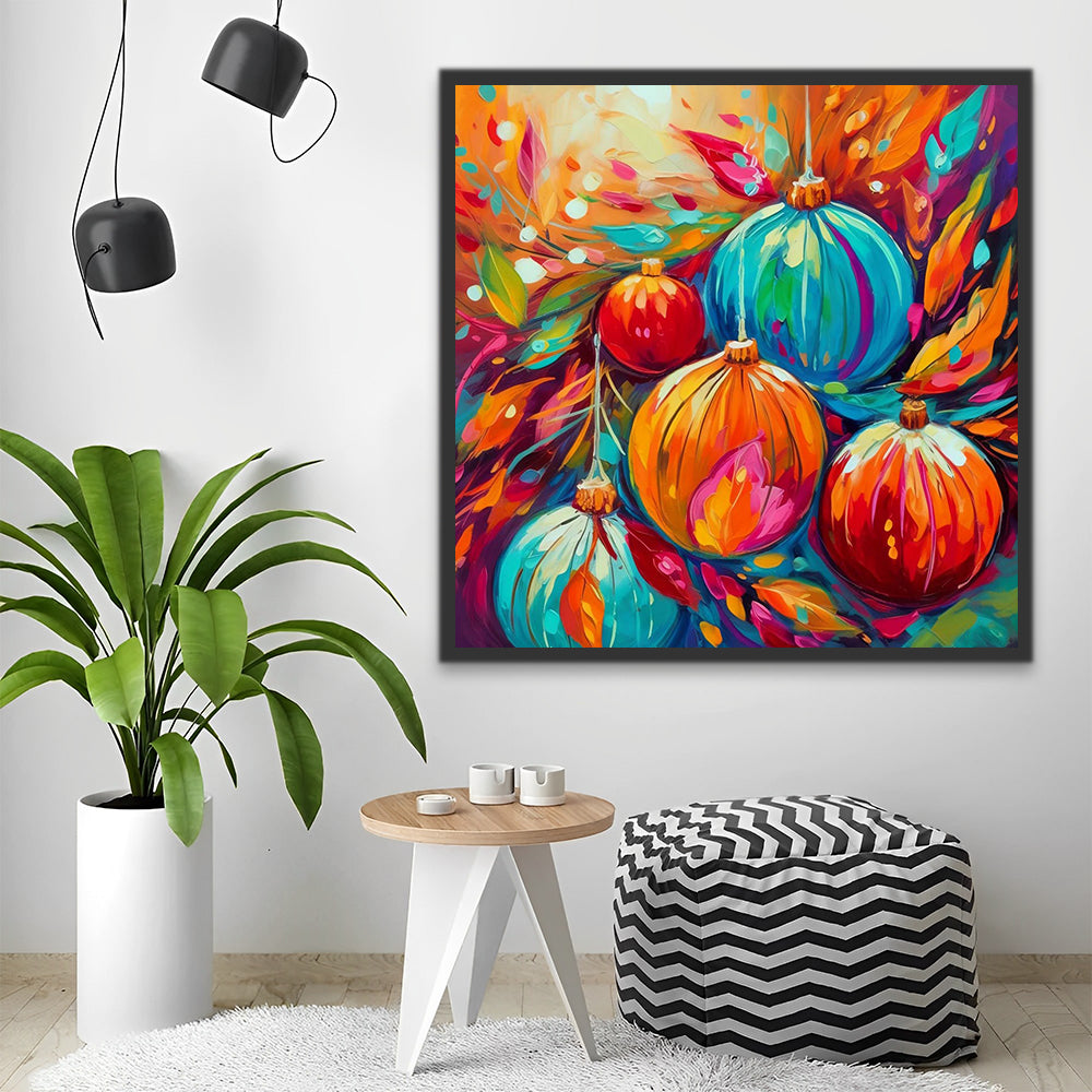 Hanging Colored Balls Paint by Numbers