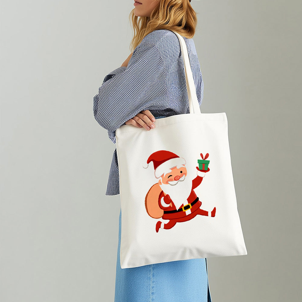 Happy Santa Claus Canvas Tote Bag Paint by Numbers