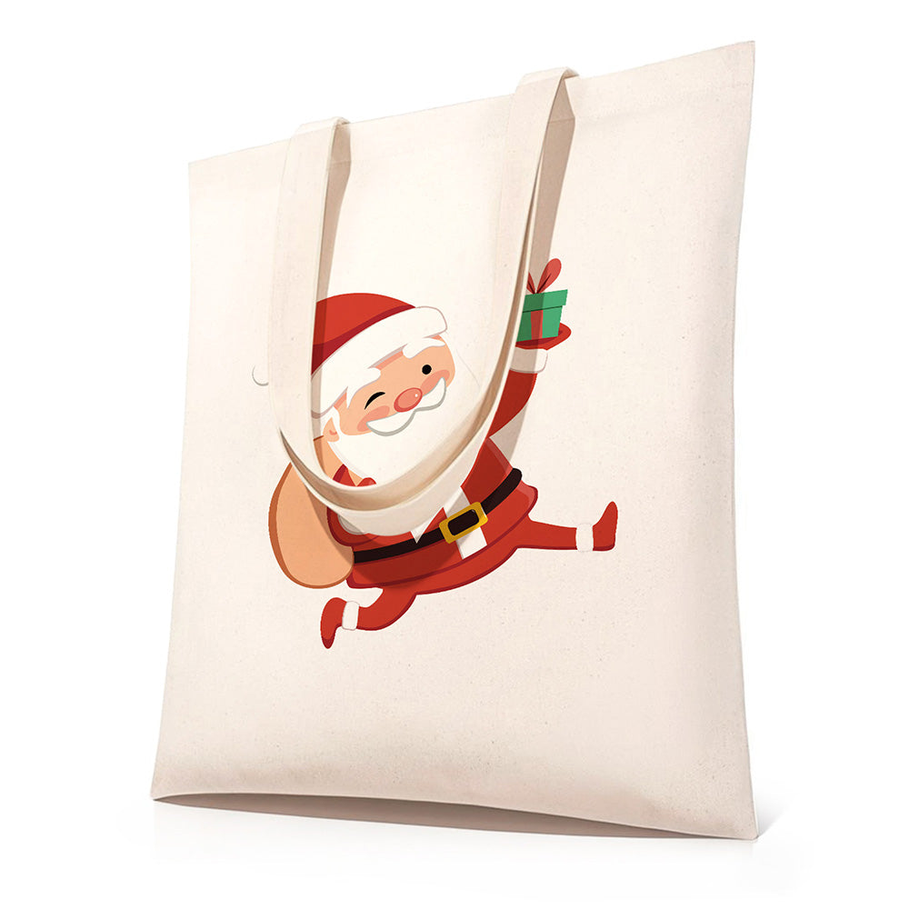 Happy Santa Claus Canvas Tote Bag Paint by Numbers