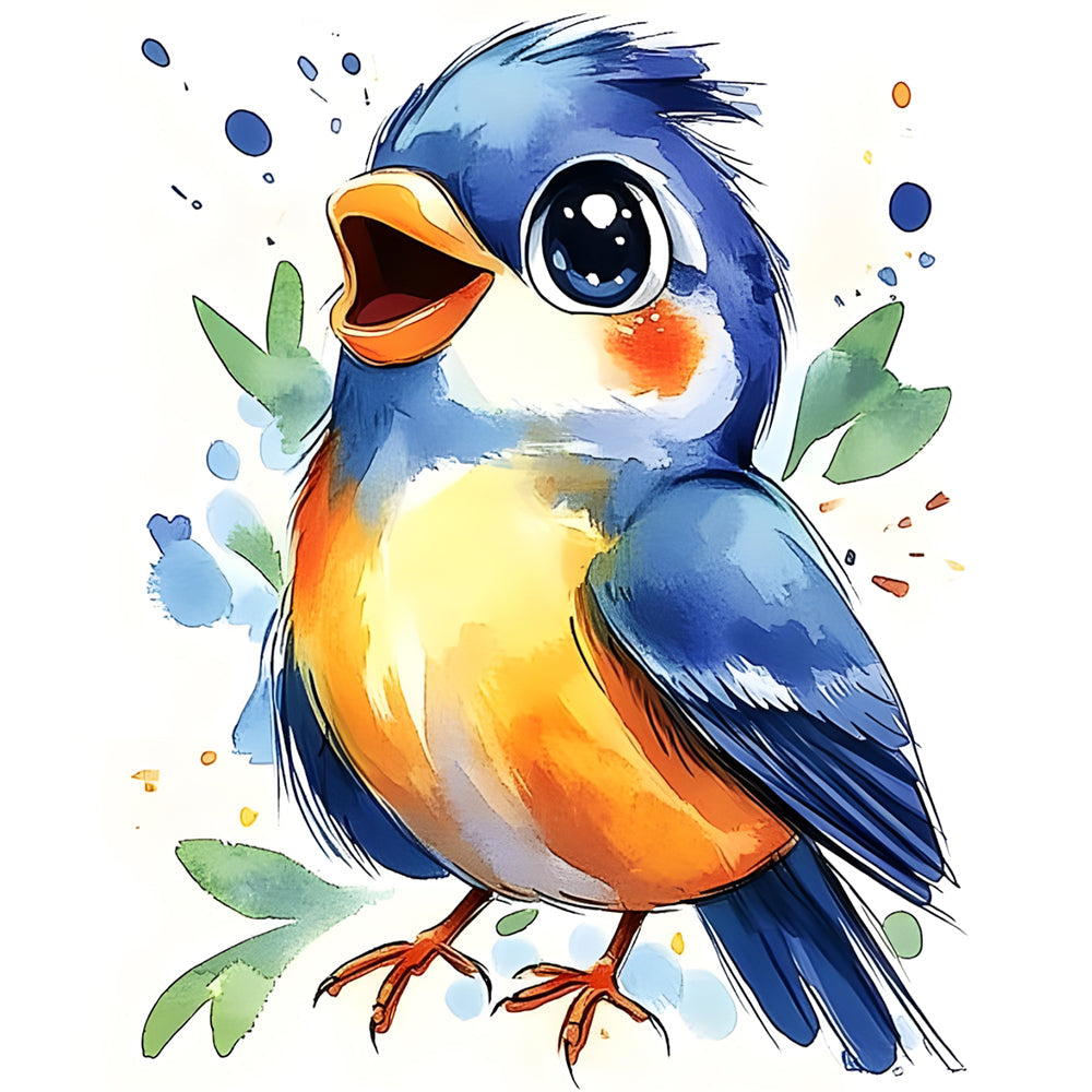 Happy Singing Bird Paint by Numbers