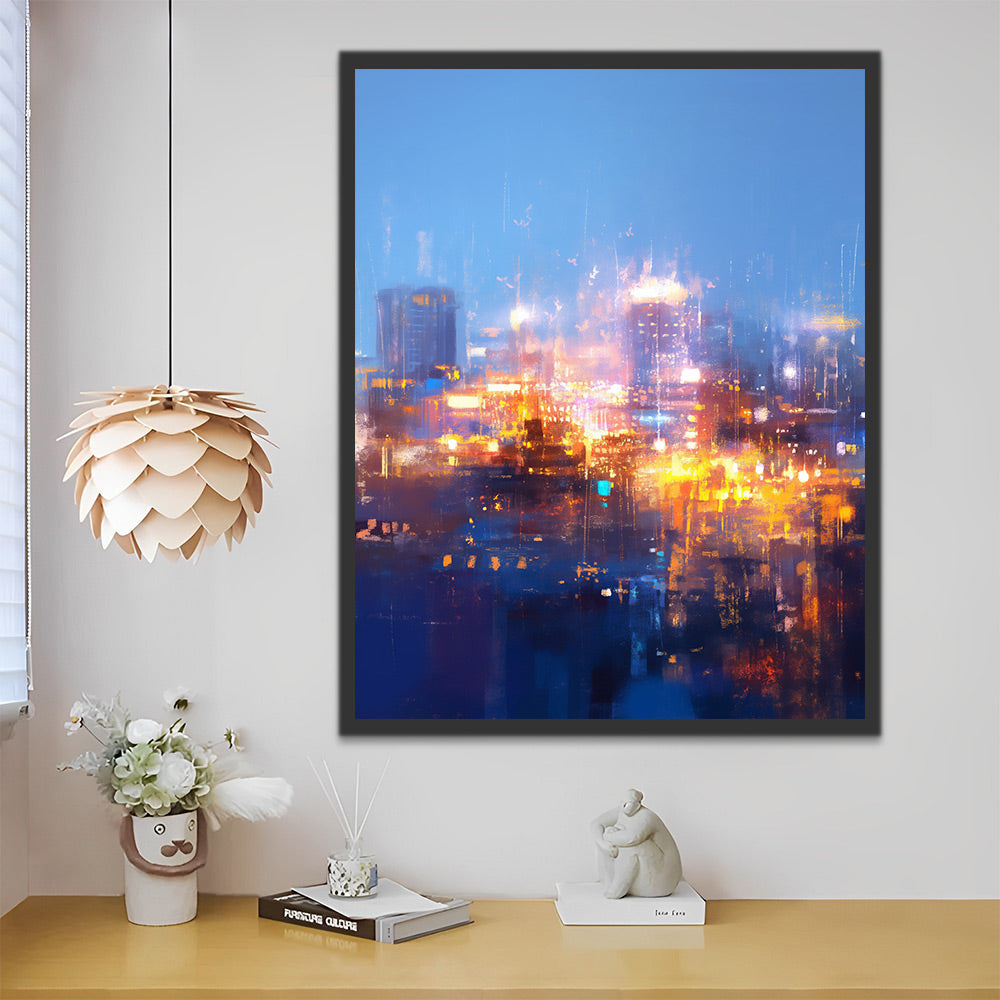 Hazy and Charming City Lights Paint by Numbers