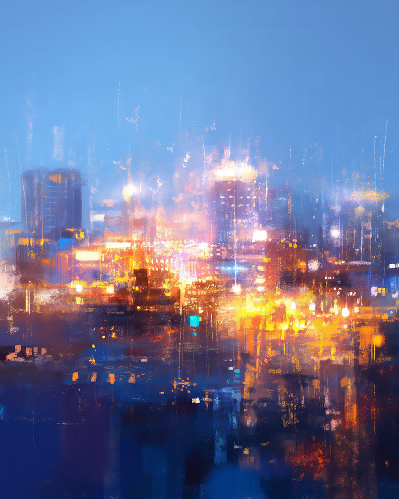 Hazy and Charming City Lights Paint by Numbers