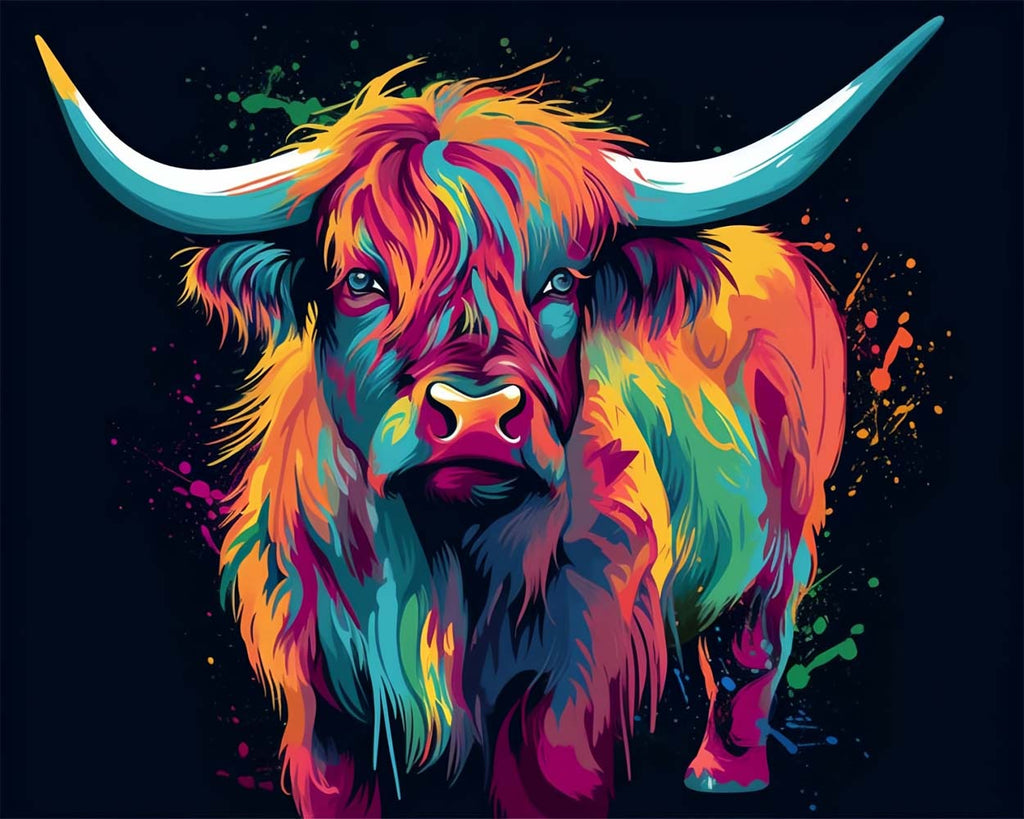 Highland Cow Paint by Numbers