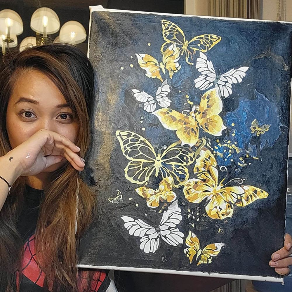 Houseart Gold and Silver Butterflies