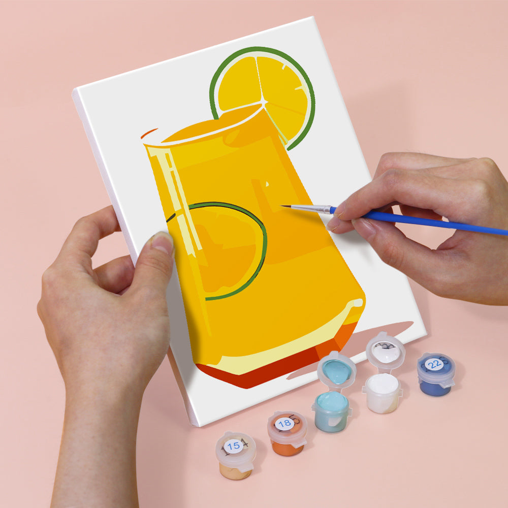 Iced Drinks 6 Pieces Mini Paint by Numbers