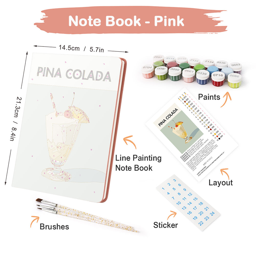Iced Fruit Rum Notebook Paint by Numbers