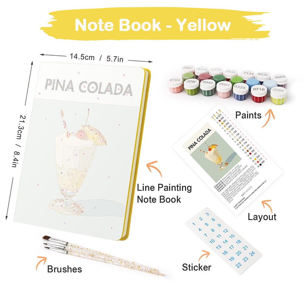 Iced Fruit Rum Notebook Paint by Numbers