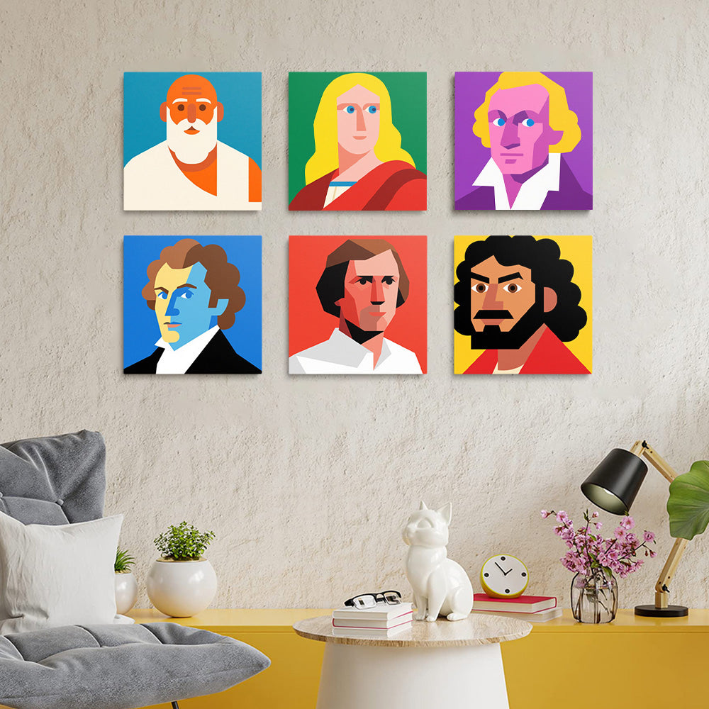 Influential Person 6 Pieces Mini Paint by Numbers
