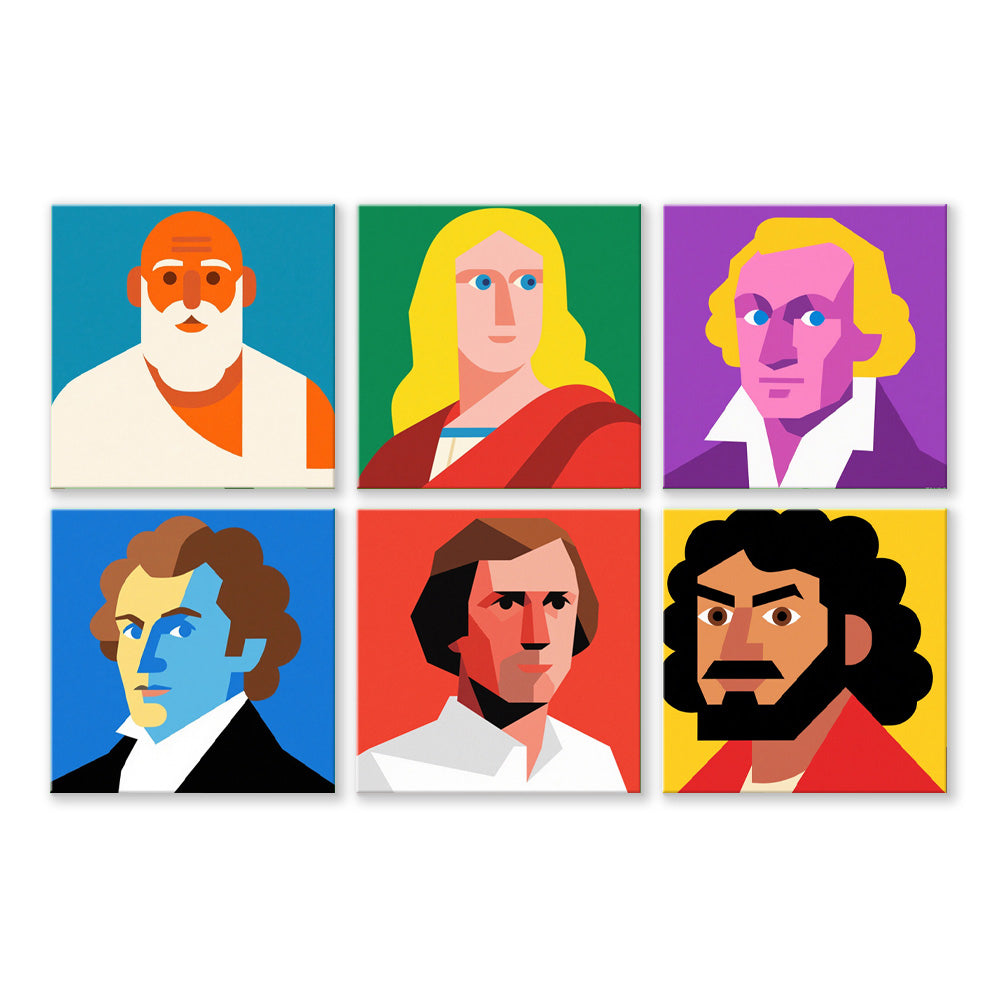 Influential Person 6 Pieces Mini Paint by Numbers