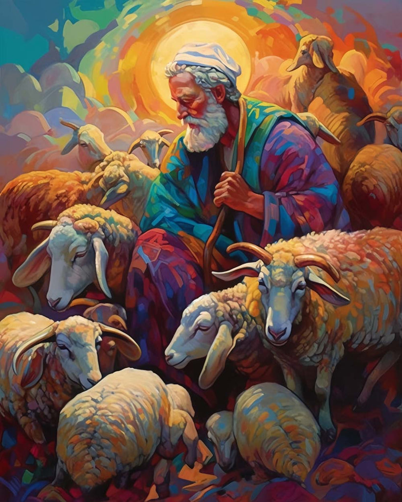 Jesus Christus, The Good Shepherd Paint by Numbers