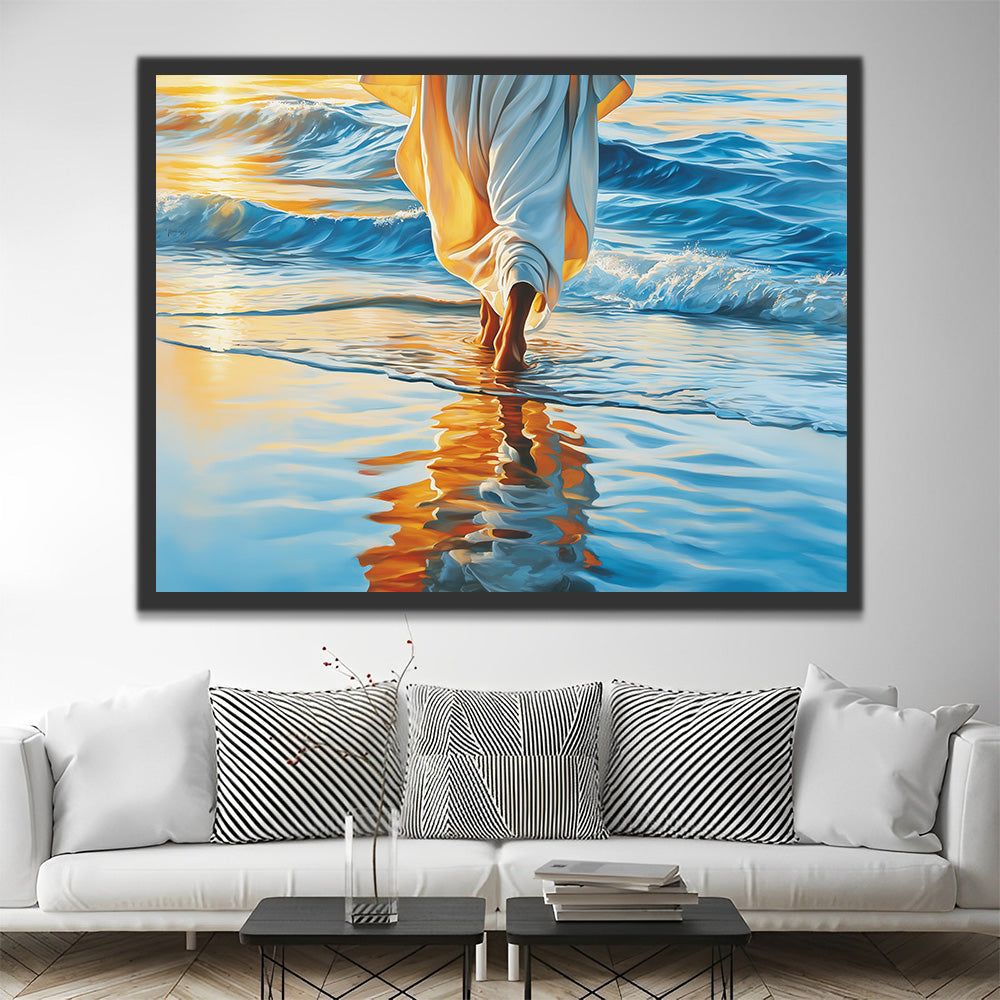 Jesus Walking on the Water Paint by Numbers