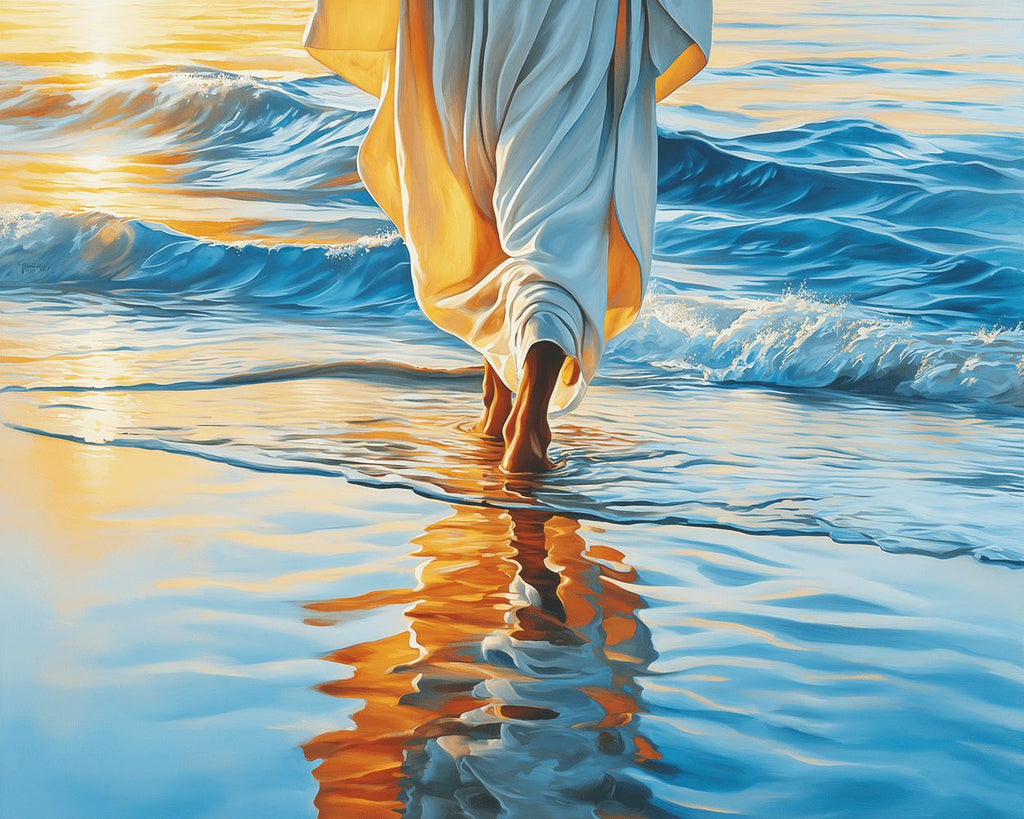 Jesus Walking on the Water Paint by Numbers