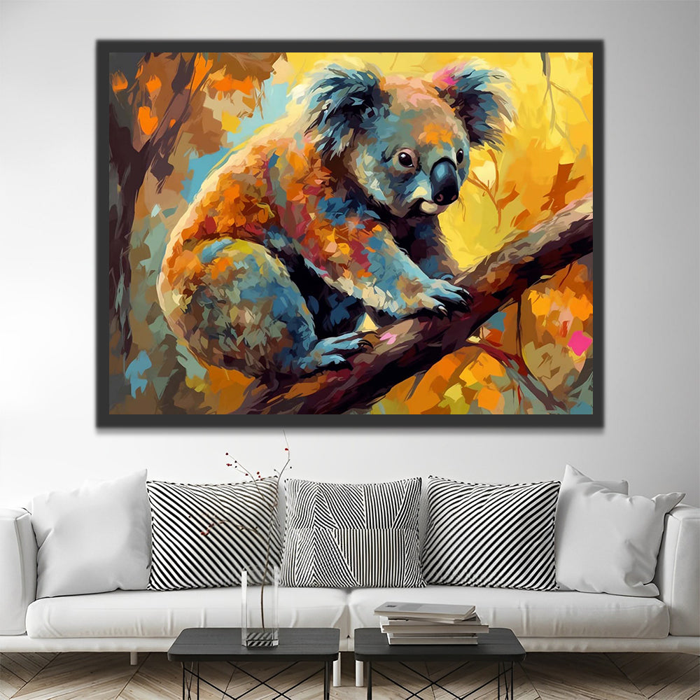 Koala on Tree Paint by Numbers