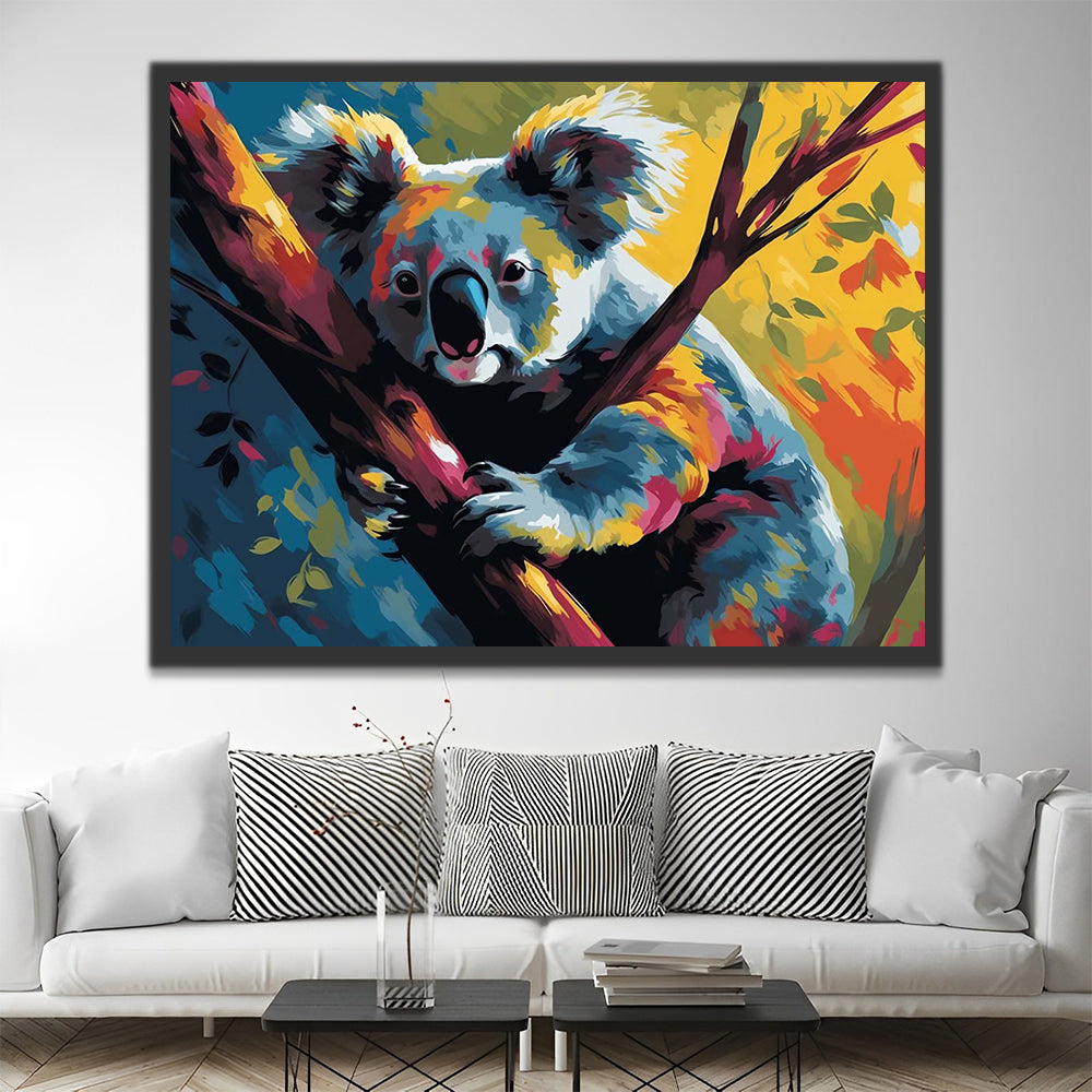 Koala on Tree Paint by Numbers