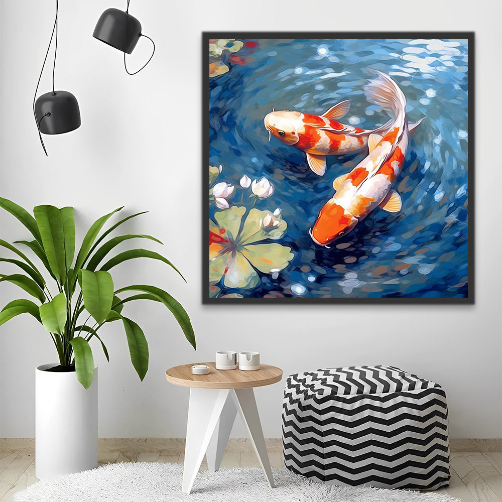 Koi in the Water Paint by Numbers