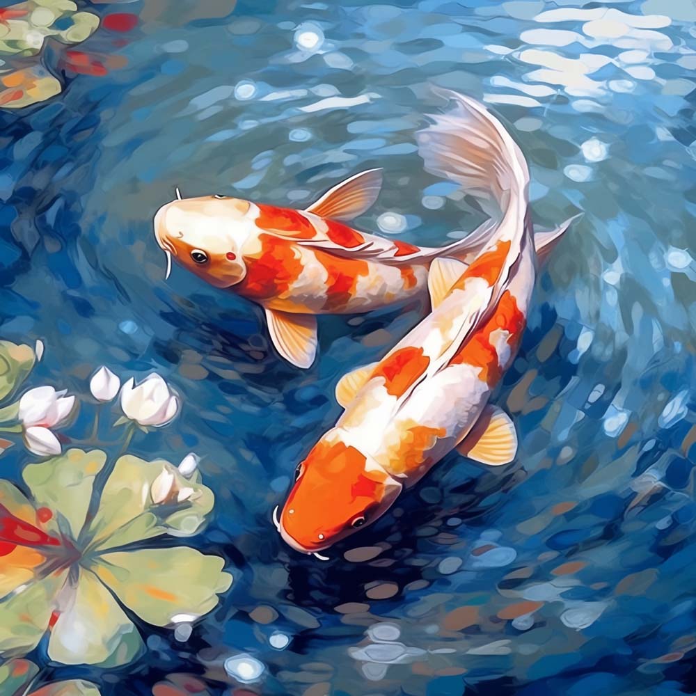 Koi in the Water Paint by Numbers