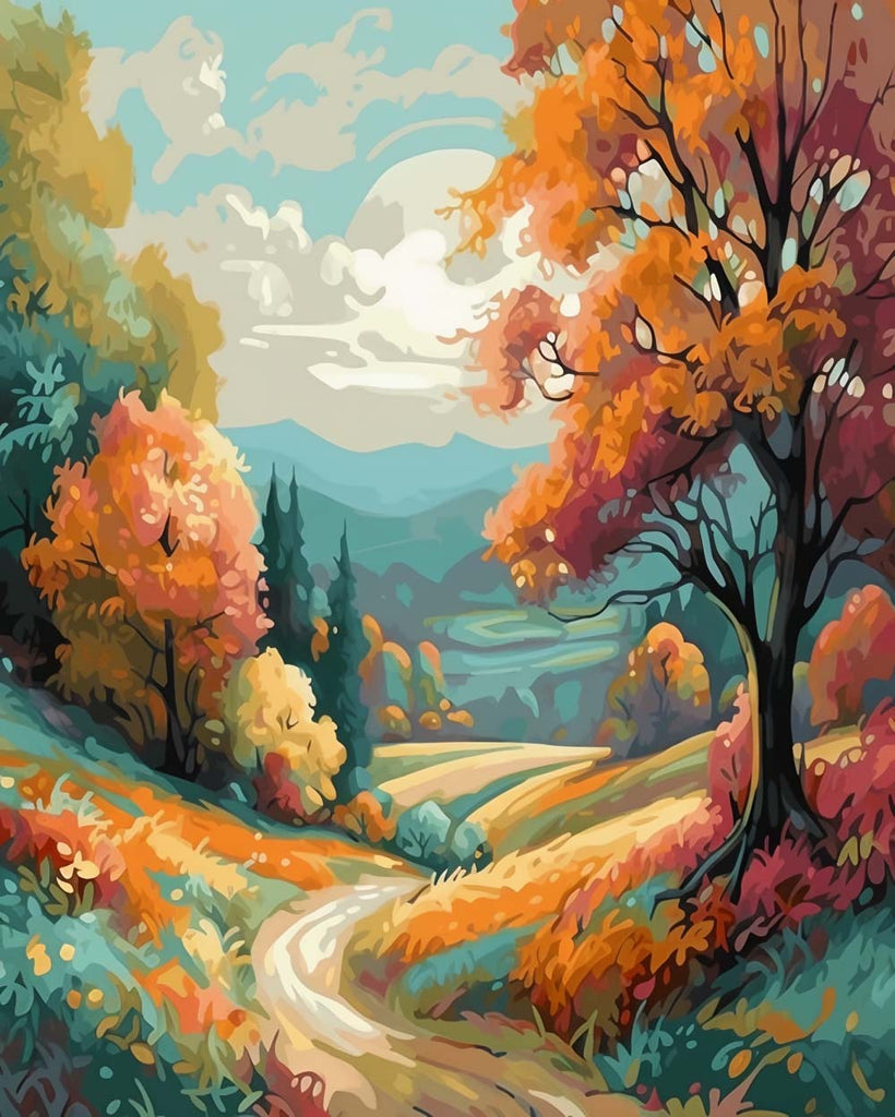 Landscape Autumn Paint by Numbers