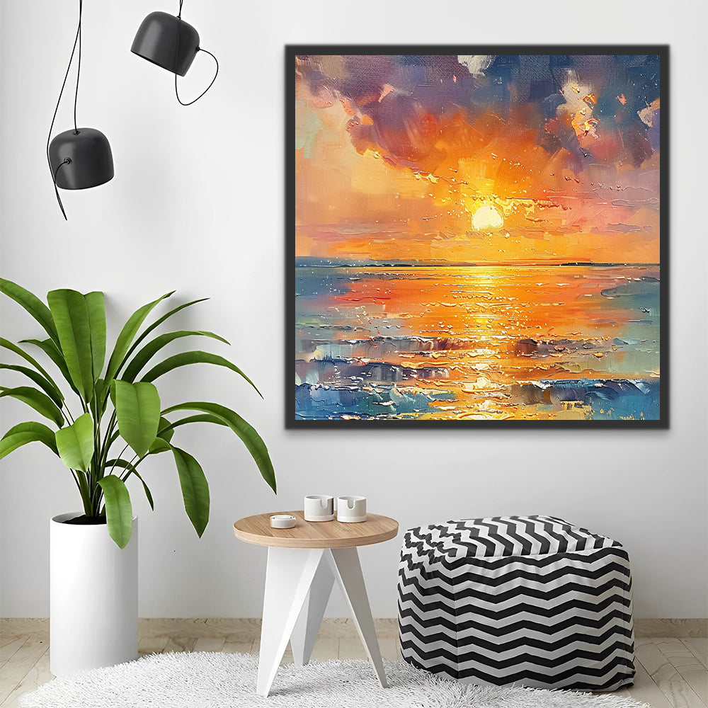 Landscape Sea Sunset Paint by Numbers