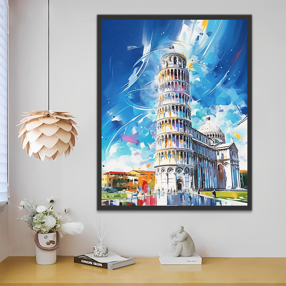 Leaning Tower of Pisa Paint by Numbers