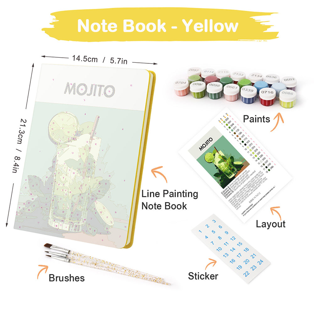 Lemon Mojito Notebook Paint by Numbers