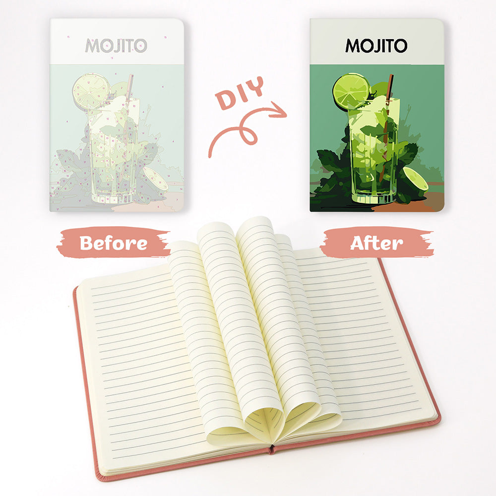 Lemon Mojito Notebook Paint by Numbers