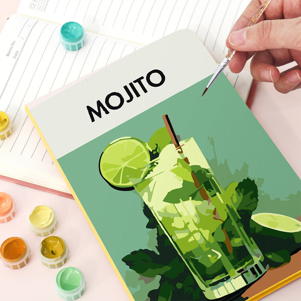 Lemon Mojito Notebook Paint by Numbers