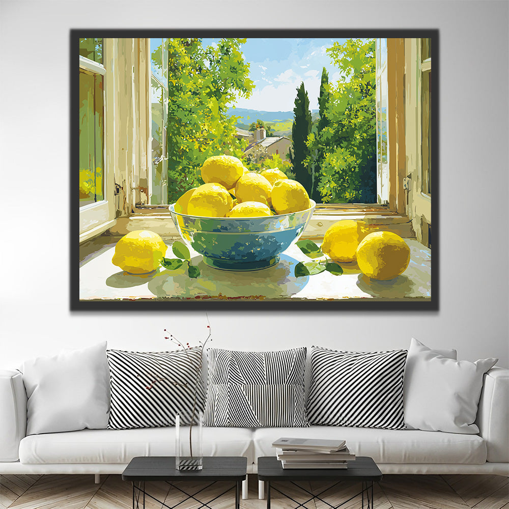 Lemons on the Windowsill Paint by Numbers