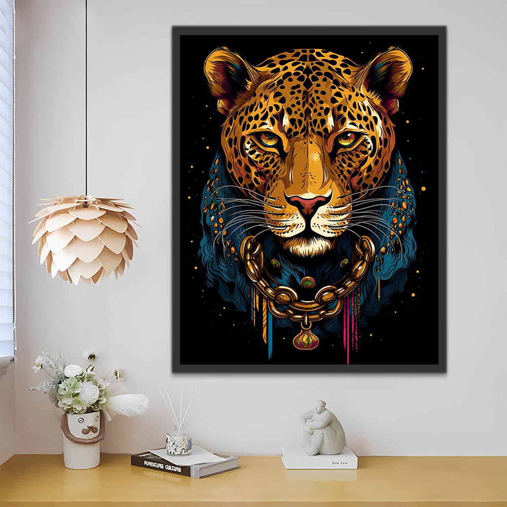 Leopard in Chain Paint by Numbers