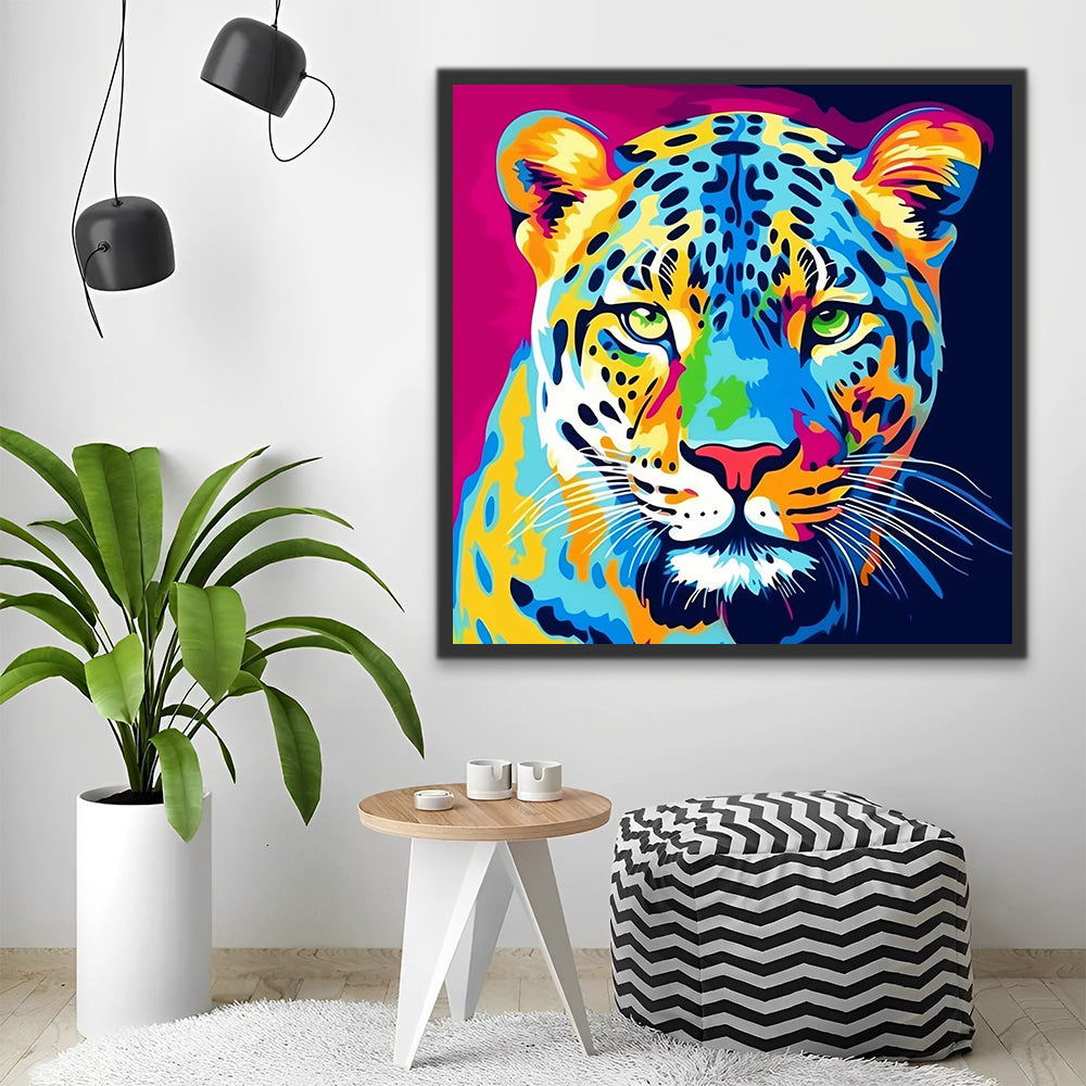 Leopard Pop Art Paint by Numbers