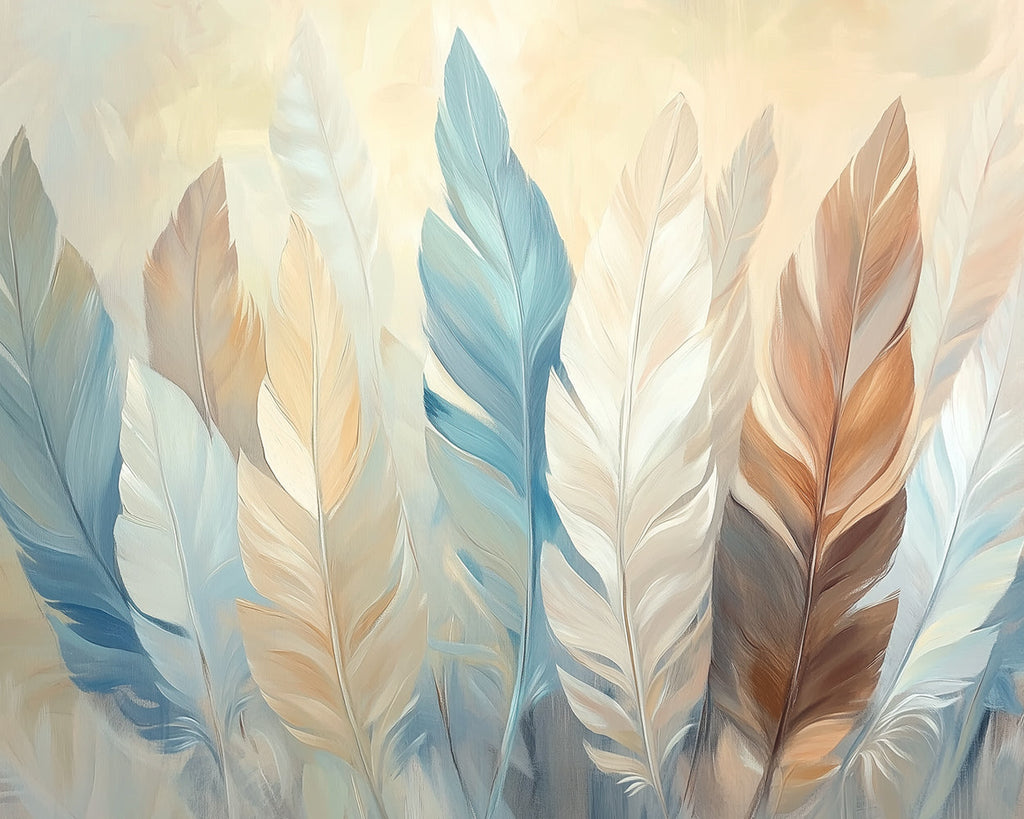 Light Colored Feathers Paint by Numbers