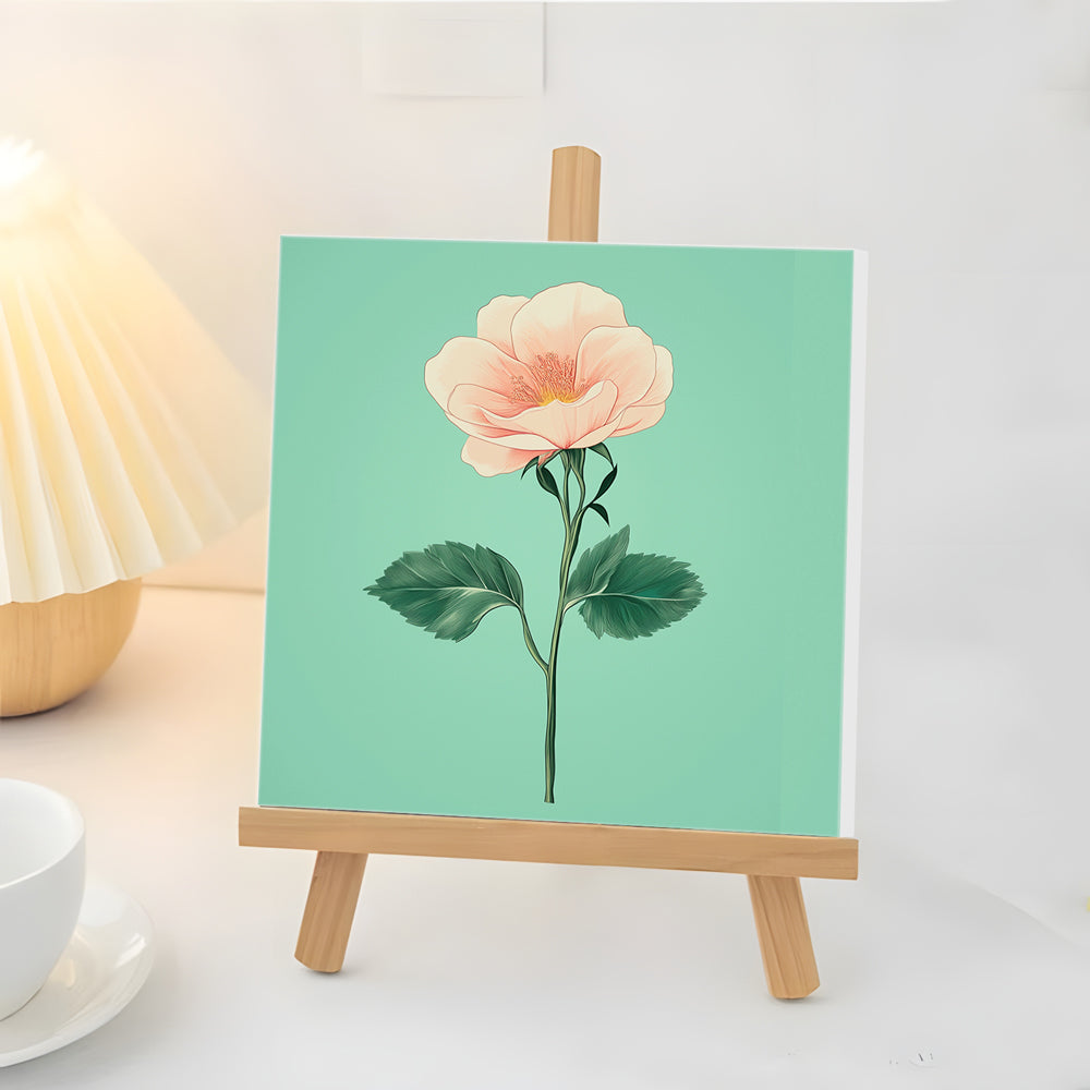 Light Pink Flower Mini Paint by Numbers