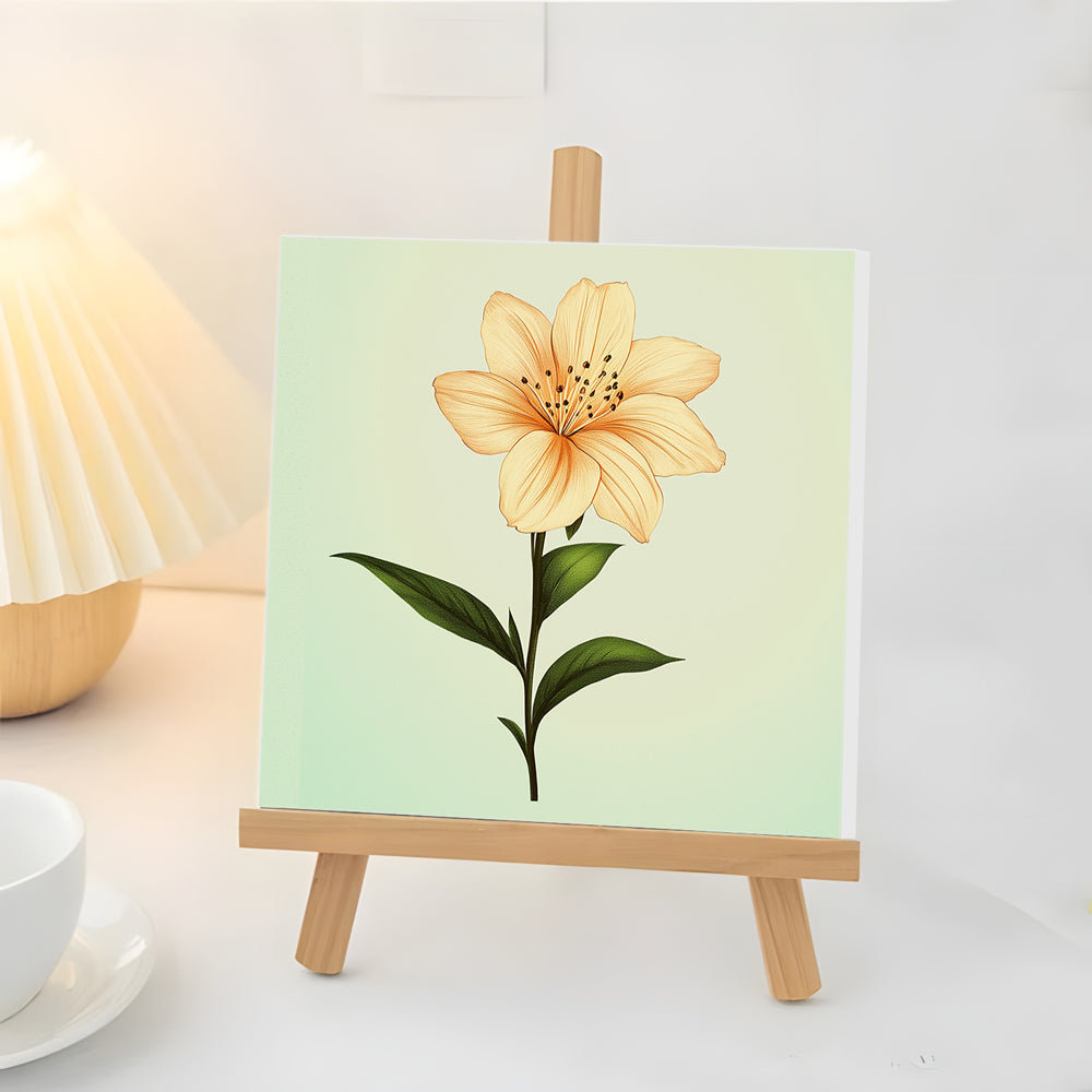 Light Yellow Flower Mini Paint by Numbers