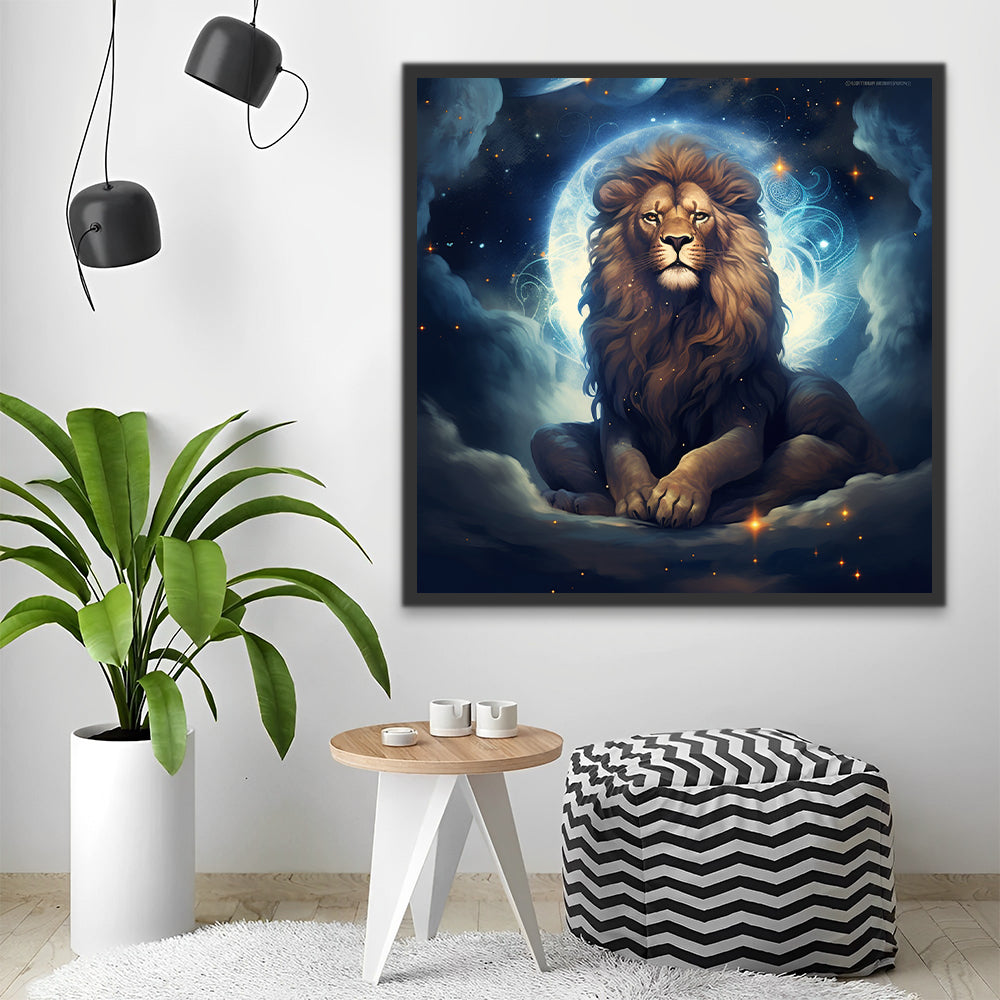 Lion and Moon Paint by Numbers