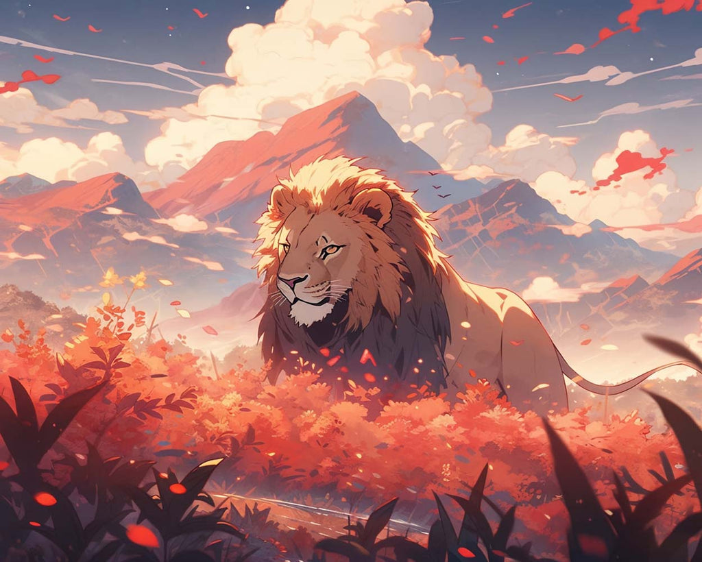 Lion and Wind Paint by Numbers