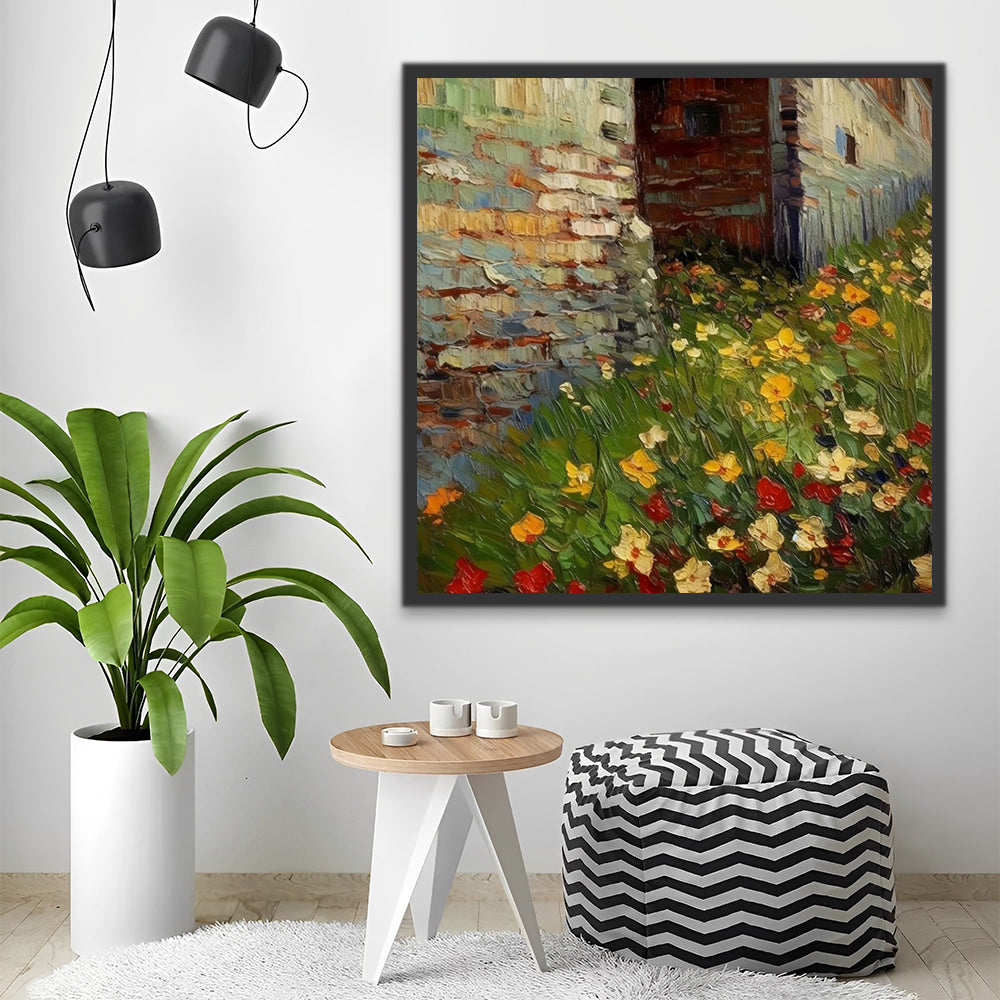 Little Flowers on the Wall Paint by Numbers