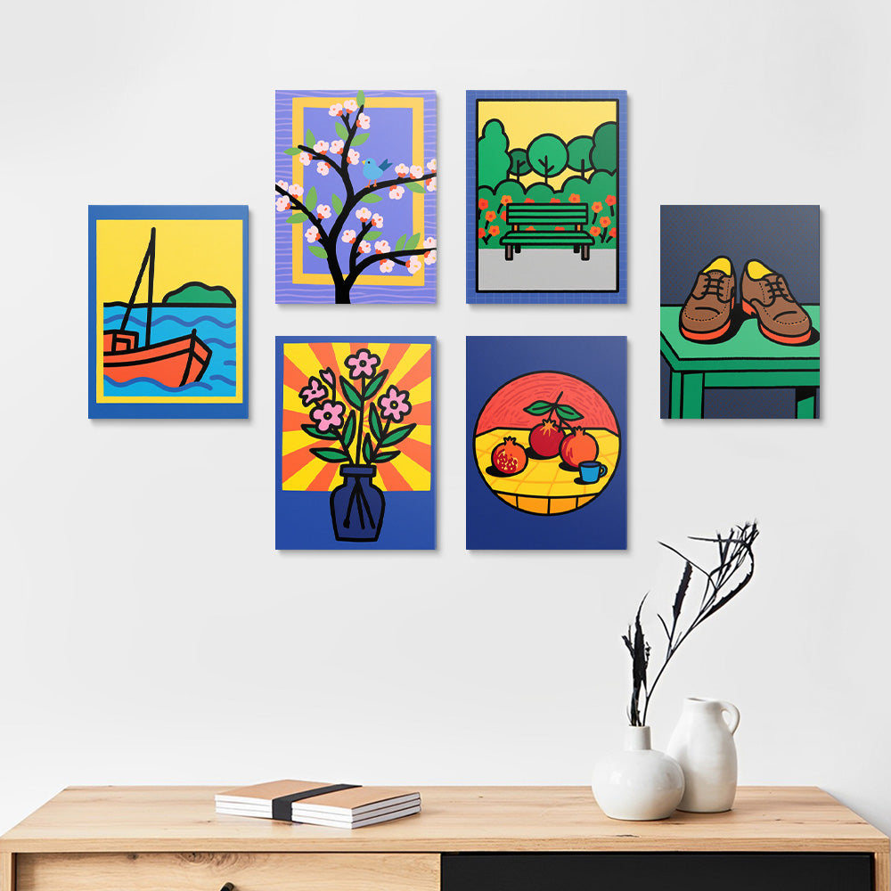 Little Paintings of Still Life 6 Pieces Mini Paint by Numbers