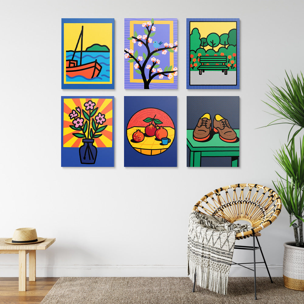Little Paintings of Still Life 6 Pieces Mini Paint by Numbers