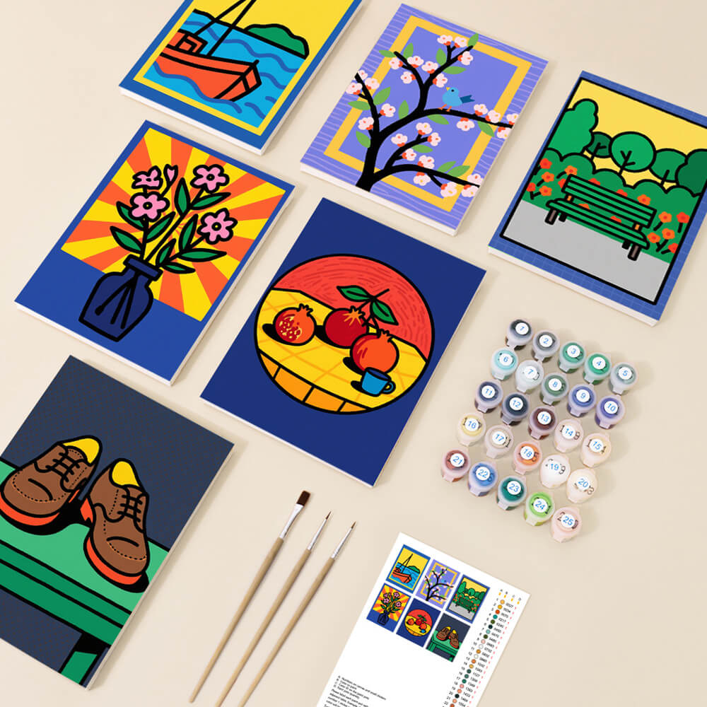 Little Paintings of Still Life 6 Pieces Mini Paint by Numbers