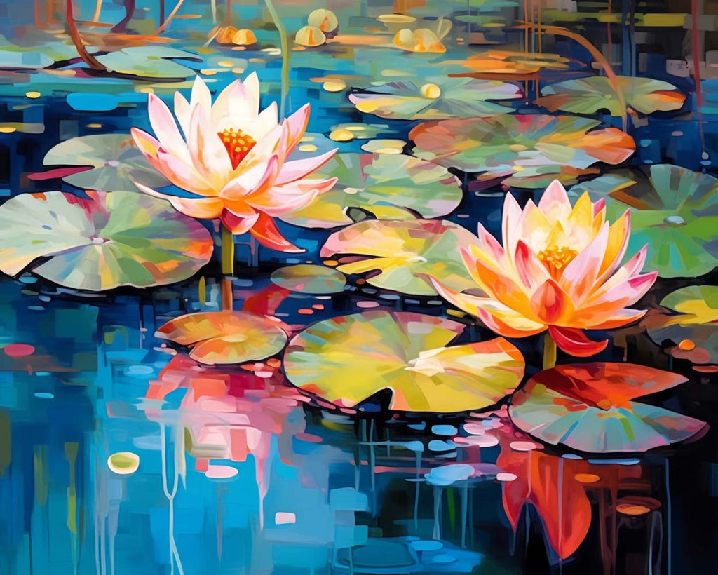 Lotus Pond Paint by Numbers