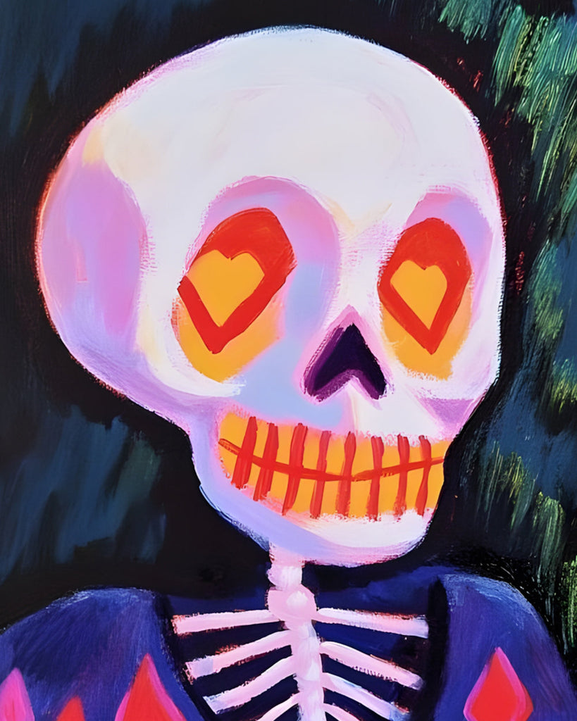 Love Brain Skull Paint by Numbers