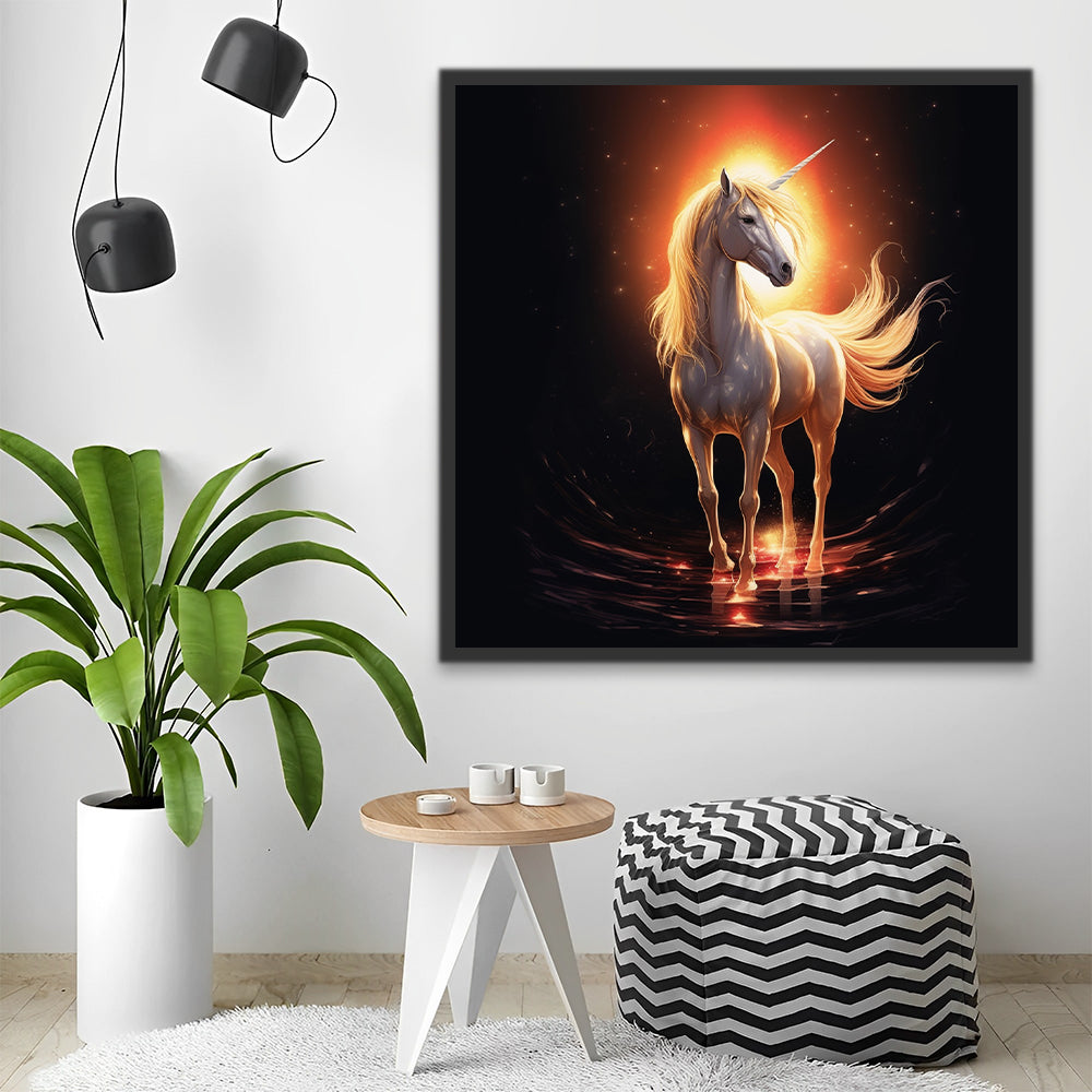 Magical Unicorn in the Darkness Paint by Numbers